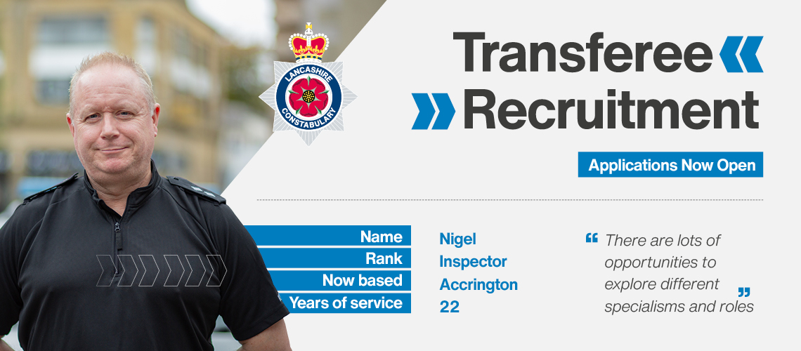 Transferee Police Officer – Lancashire Constabulary