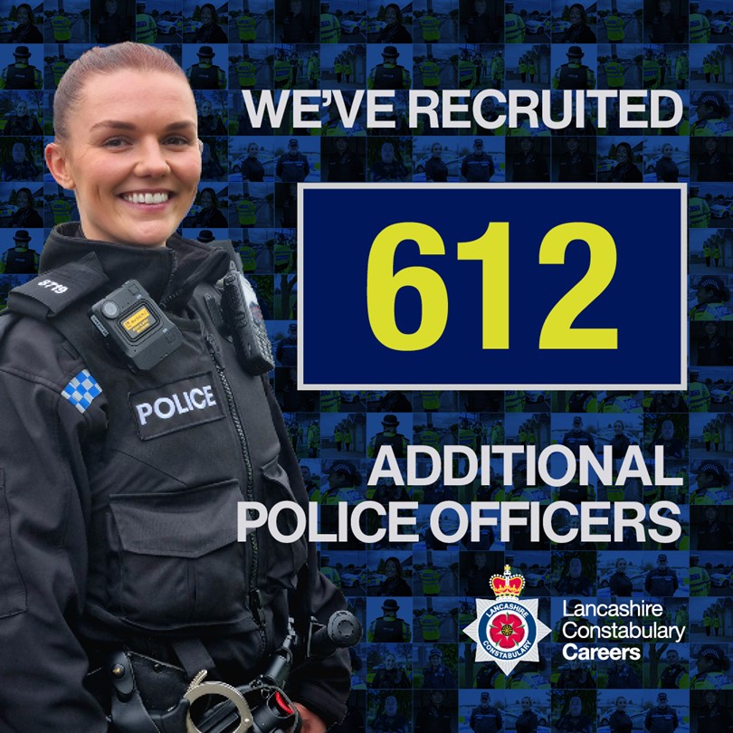Lancashire Constabulary Exceeds Government Recruitment Targets